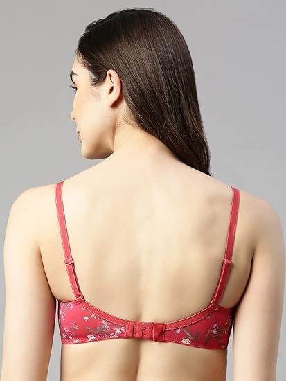 Enamor Women's Nylon Casual T-Shirt Bra – Lightly Padded, Wirefree, Everyday Comfort